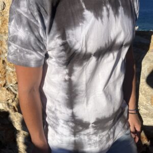 Black Shibori Dyed T-Shirt (Design A | size (S)